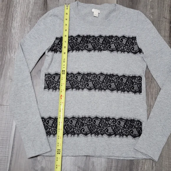 J. Crew Lace Striped Sweater - Picture 5 of 10